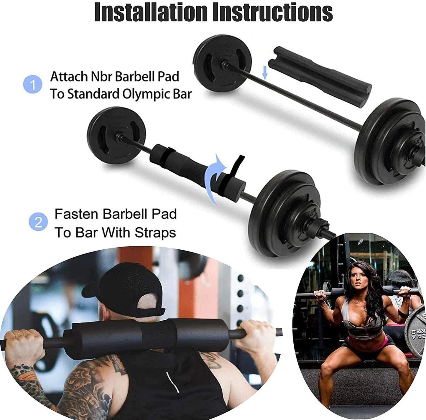 Barbell Shoulder Pads - Foam Squat Pad
